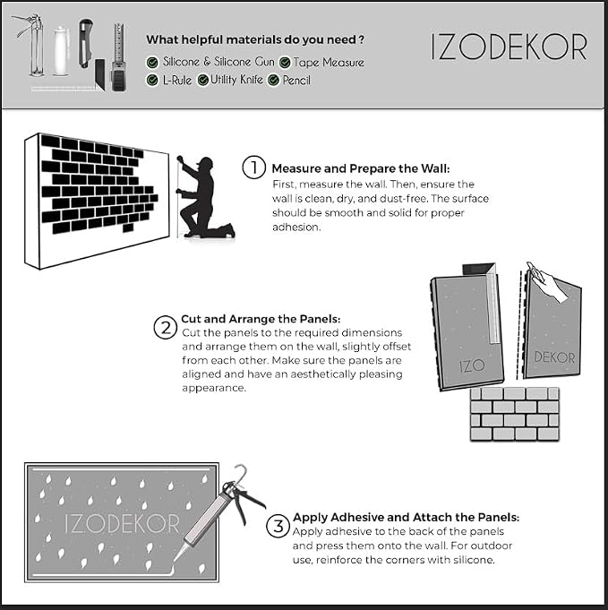 IZODEKOR 3D Stone Effect Wall Panels - Image 8