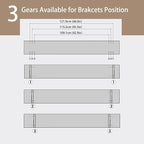 DINZI LVJ Long Wall Shelves, 55.1Inch Wall Mounted Shelves Set of 2, Extra - Image 4