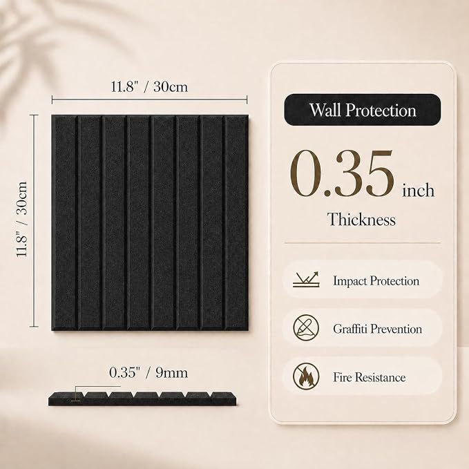 Large Cork Boards for Walls – 36 x 24 Self Adhesive Felt Wall Tiles - Image 2