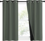 NICETOWN 100% Blackout Curtains 50" Long, Pair of Energy Smart & Noise Blocking - Image 2