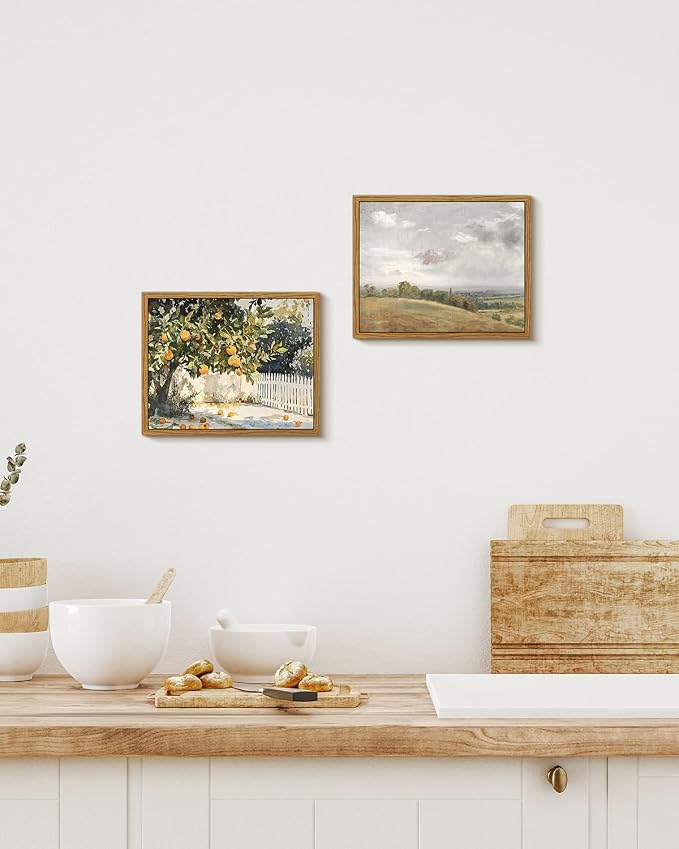 InSimSea Framed Canvas Wall Art Vintage Decor, Classic Rustic Farmhouse Wall - Image 3