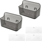 Diesisa 2pc Acrylic Wall Mount Organizer, Adhesive Cabinet Door Organizer - Image 9
