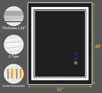 48"x32" LED Bathroom Mirror - Image 9