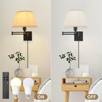 TRLIFE Wall Sconce Plug in, Remote Control Dimming 10-100% and Adjustable Color - Image 6