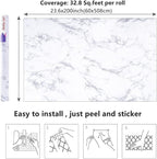 Arthome 60 x 508 cm Peel and Stick Marble Contact Paper, Self-Adhesive - Image 7