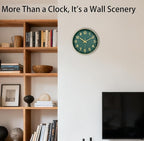 Modern Wall Clock, 10 Inch Digital Wall Clocks Battery Operated, Round Non - Image 2