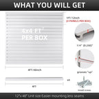 Slatwall Panel Garage Organizer Heavy Duty Wall Mounted, PVC Slat Panels Home - Image 2