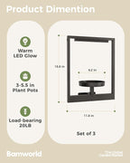 Bamworld Hanging Planters for Indoor Plants Wall Decor Outdoor Living Room - Image 2