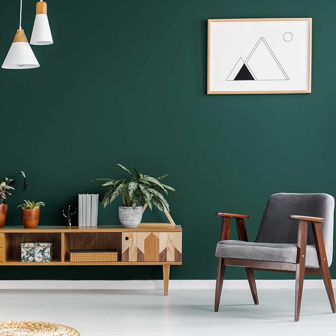 Dark Green Peel and Stick Wallpaper, 15.7 X 157 inches Renter Friendly Wallpaper - Image 4