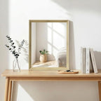 Oak Wood Effect Framed Wall Mirror, 16x20 Rectangle Mirror, by Ultrue
