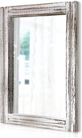 AAZZKANG Wall Mirror with Wood Framed Rustic Mirrors by AAZZKANG