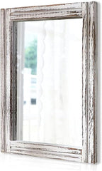 AAZZKANG Wall Mirror with Wood Framed Rustic Mirrors by AAZZKANG