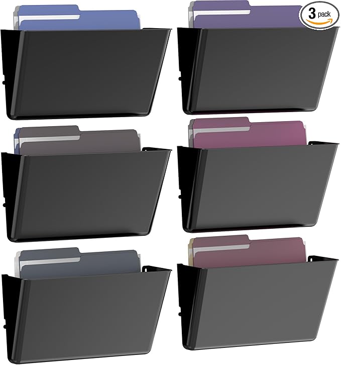 Gawerk Clear Acrylic Single Pocket, Plastic Hanging Wall Mount File Holder by Gawerk