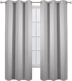 LEMOMO Blackout Curtains 38 x 84 inch/Light Grey Curtains Set of 2 - Image 4