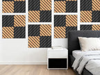 WoveN SounD Artisan Acoustic Wall Panels, 16 Pack 12x12 Inch, PVC Wood Grain - Image 8
