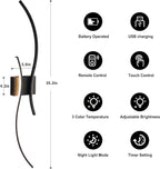 Battery Operated Wall Sconces Set of Two - Image 5