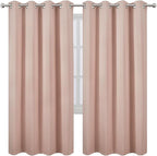 LEMOMO Blush Thermal Blackout Curtains/52 x 72 Inch/Set of 2 Panels Room - Image 2