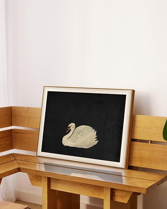 VIYYIEA Framed Wall Art for Living Room, Animal-【Zwaan】, 20L x 16W - Image 6