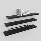 Upassion Floating Shelves for Wall Set of 3, Frame Display Black Floating Shelf by Upassion