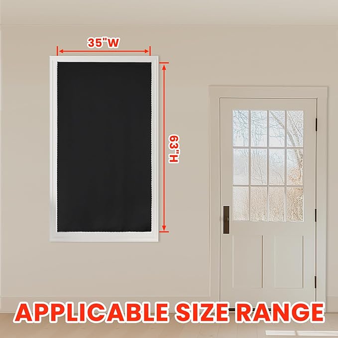 AJAZZ self Adhesive Portable 100% Blackout Curtains Simple and Easy to - Image 6