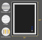 40"x30" LED Bathroom Mirror - Image 9