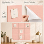 Large Cork Boards for Walls – 36" x 24" Self Adhesive Felt Wall Tiles - Image 3