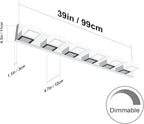 Ralbay Modern Chrome Bathroom Vanity Lights Dimmable 6 Lights Acrylic Stainless - Image 2