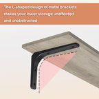 DINZI LVJ Long Wall Shelves, 47.3Inch Wall Mounted Shelves Set of 2, Extra - Image 9