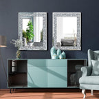 QMDECOR Crystal Crush Diamond Rectangle Silver Mirror - Image 6