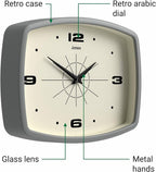 JONES CLOCKS® Movie wall Clock | Retro Rectangular Clock | 10 inch | Gray | - Image 6