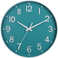 HZDHCLH Teal Wall Clocks Battery Operated, 12 inch Silent Non Ticking Modern by HZDHCLH