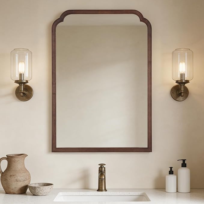 WallBeyond 28" x 40" Wood Bathroom Mirror by WallBeyond