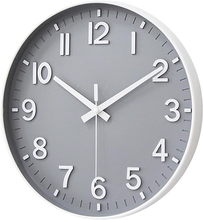 HZDHCLH Wall Clocks Battery Operated, Wall Clock Gray, 10 inch Wall Clock - Image 2