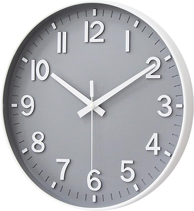 HZDHCLH Wall Clocks Battery Operated, Wall Clock Gray, 12 inch Wall Clock - Image 2