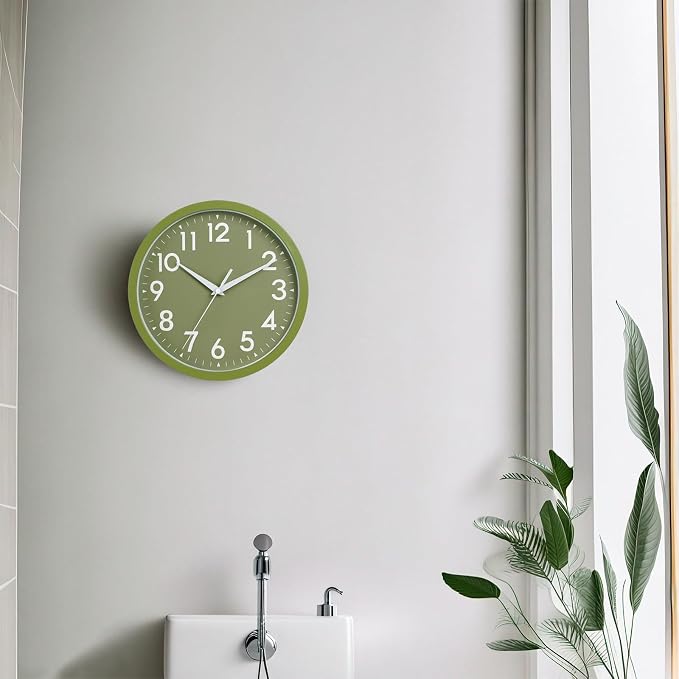 DAXSMY Wall Clock Small Analog 8 Inch Silent Non Ticking Battery Operated - Image 7