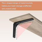 DINZI LVJ Long Wall Shelves, 31.5 Inch Wall Mounted Shelves Set of 2, - Image 9