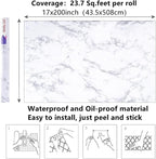 Arthome White Marble Contact Paper - Image 7