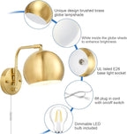 VATONI Plug in Dimmable Wall Sconce Swing Arm Wall Lights - Image 3
