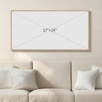 Framed Neutral Horizontal Abstract Wall Art - Image 3