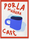 PDFI Kitchen Wall Art Por La Mañana Cafe Print Vintage Coffee Artwork Pictures by PDFI