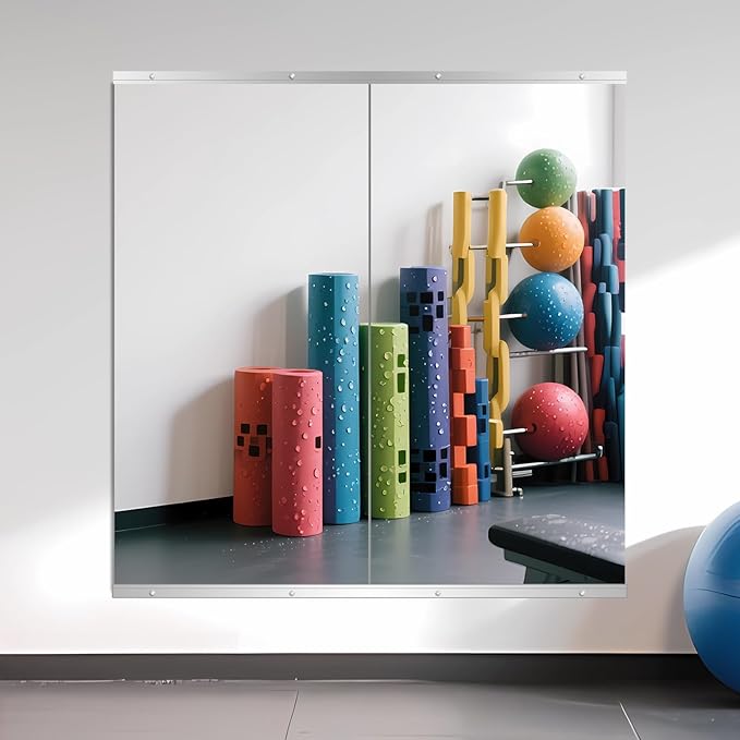 Ruomeng Home Gym Mirror, Large Frameless Body Mirror Tempered Glass by Ruomeng