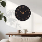 Mosewa Wall Clock 8 Inch Black Battery Operated Silent Non Ticking Simple - Image 6