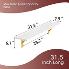 DINZI LVJ Long Wall Shelves, 31.5Inch Wall Mounted Shelves, Floating Shelves - Image 3