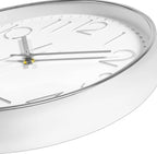 Foxtop Large Silver Wall Clock 14 Inch Silent Non-Ticking Battery Operated - Image 7