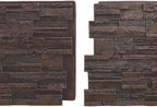 EverStone Cascade Faux Stone Panel, 48 5/8"W x 24 3/4"H x 1 1/4"D, Dark Tobacco - Image 8