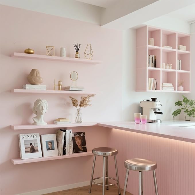 Yancorp 16"x120" Matte Pink Contact Papaer Peel and Stick Wallpaper Vinyl Wrap - Image 4