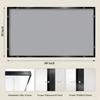 Koonmi Black Mirrors for Wall, 30x60 Inch Bathroom Mirror, Rectangular Wall - Image 2