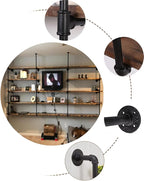 Industrial Wall Mount Iron Pipe Shelf Shelves Shelving Bracket Black Vintage - Image 5
