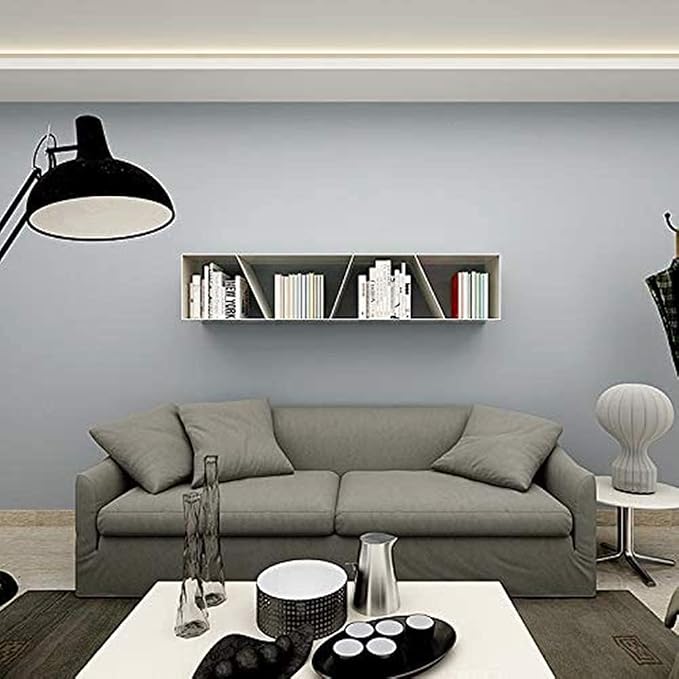 practicalWs Gray Self-Adhesive Wallpaper Removable Film Stick Paper Easy to - Image 5