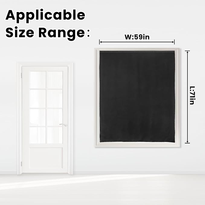 Adhesive Blackout Curtains- Self Stick Shades Window Blinds Curtains No Rod - Image 7